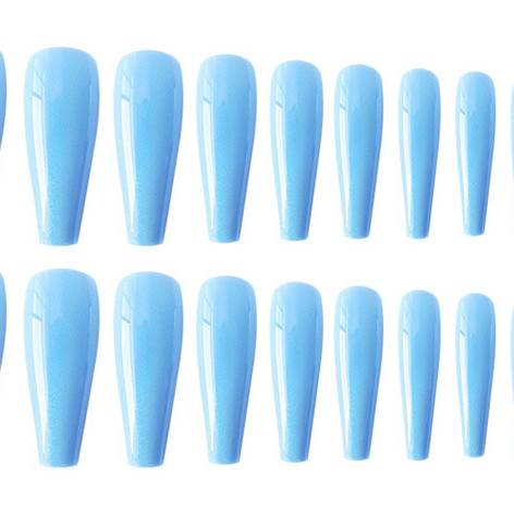 Nail European And American Pure Color Matte Fake Nails Finished Frosted Super Long Coffin Ballet Nail Piece